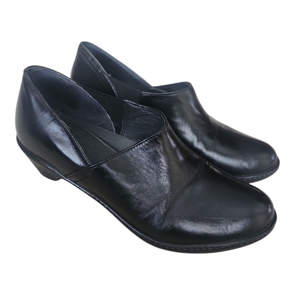 Dansko Black Leather Slip On Comfort Work Baylee Pump Womens 41 - Picture 2 of 11